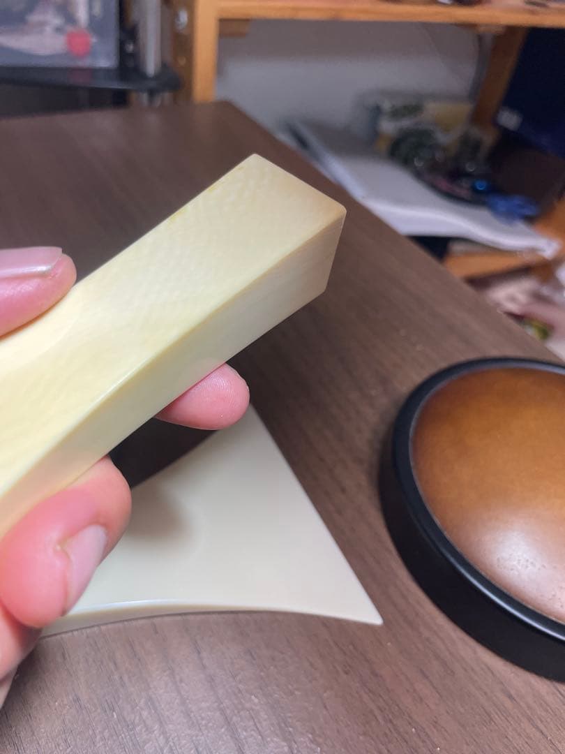 三味線 撥（バチ） 糸巻き8本　象牙調　黒檀