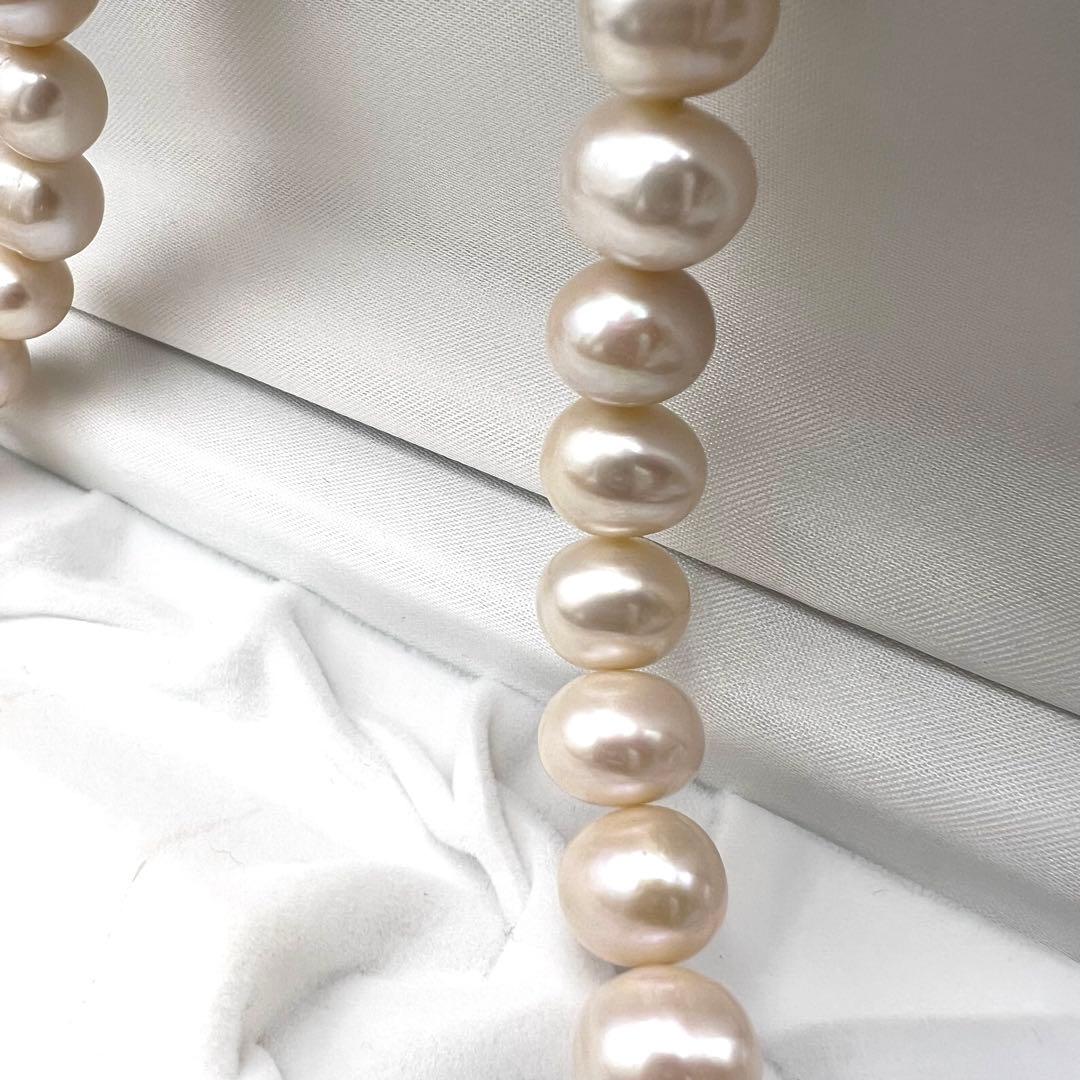 本真珠　大珠11.4〜12.6㎜　パール ネックレス　43㎝