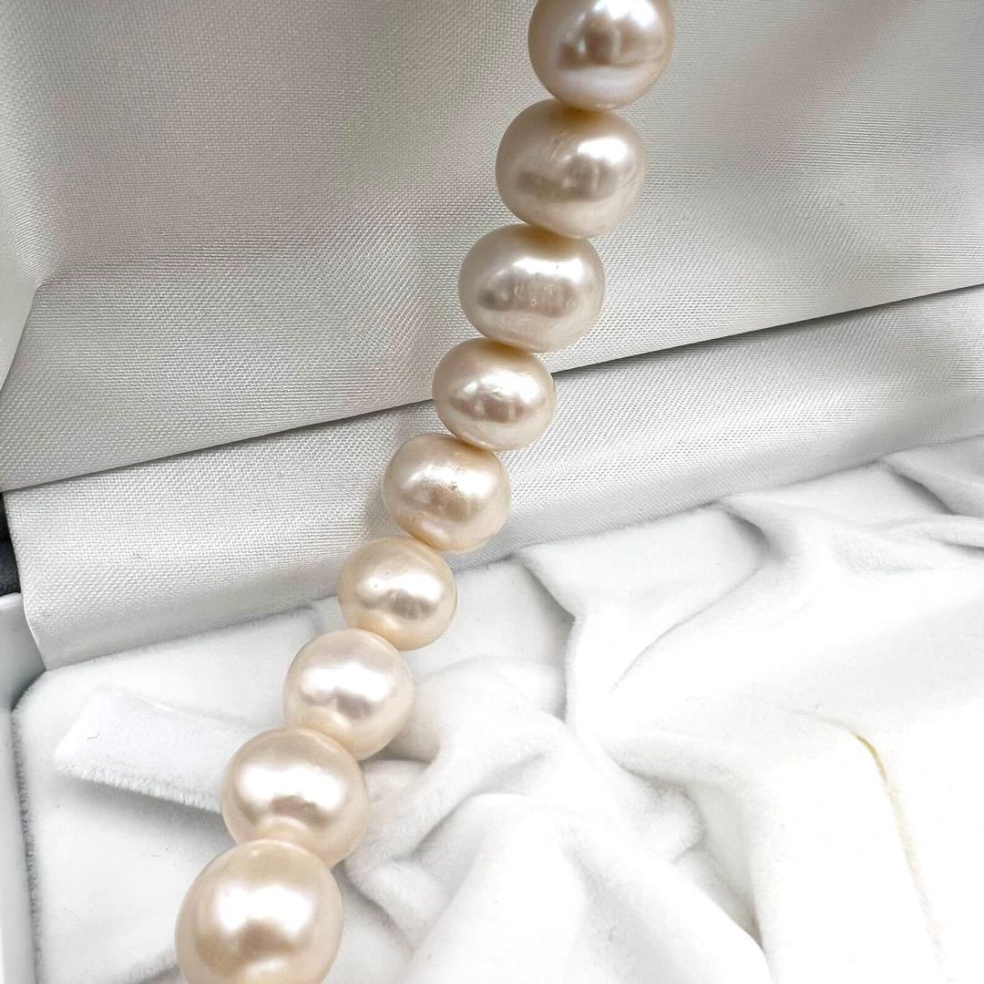 本真珠　大珠11.4〜12.6㎜　パール ネックレス　43㎝