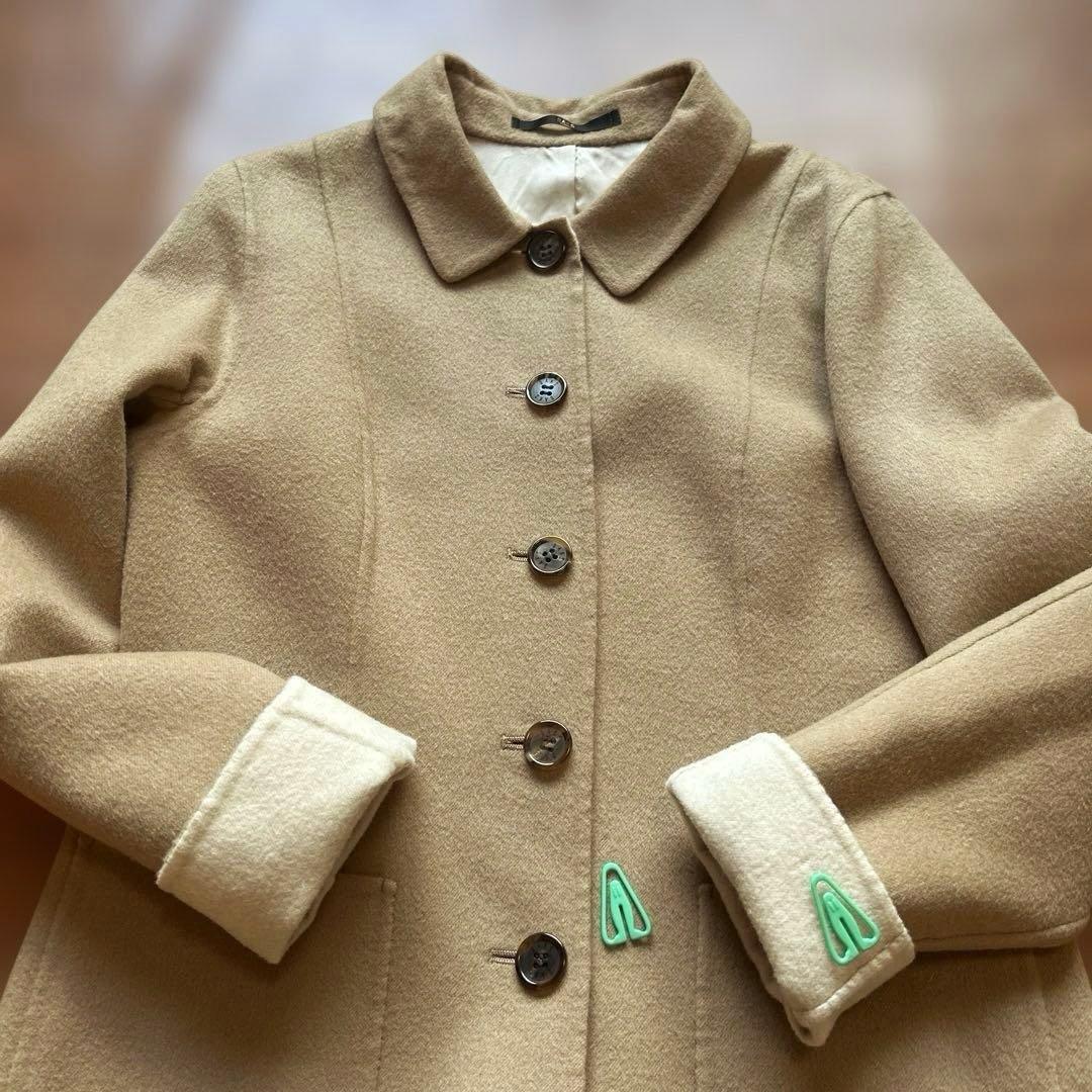 歳末セール‼️DAKS ウールコート ベージュ&アイボリー 暖かくて上品 40