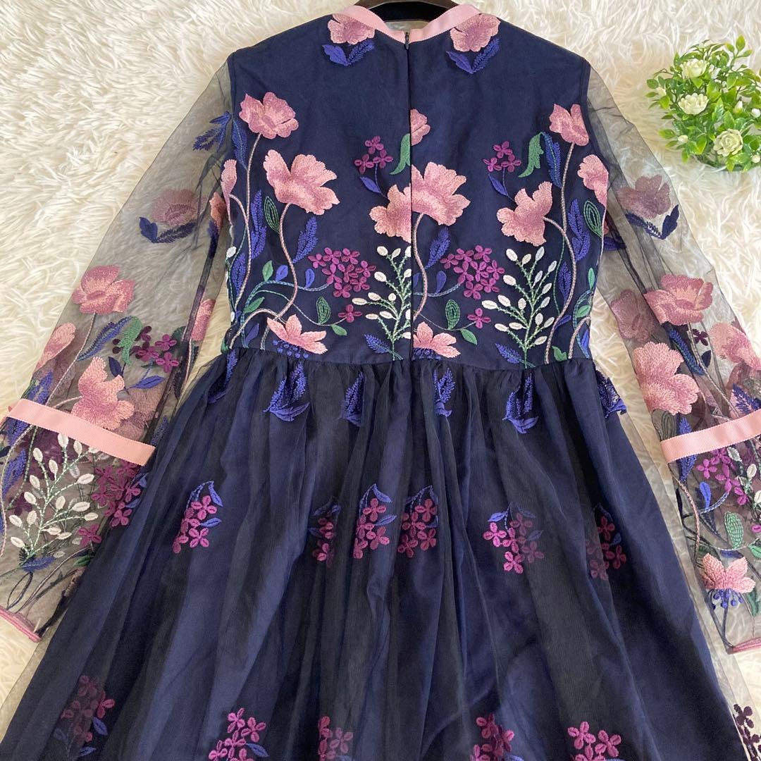 インポート　刺繍　ロングドレス