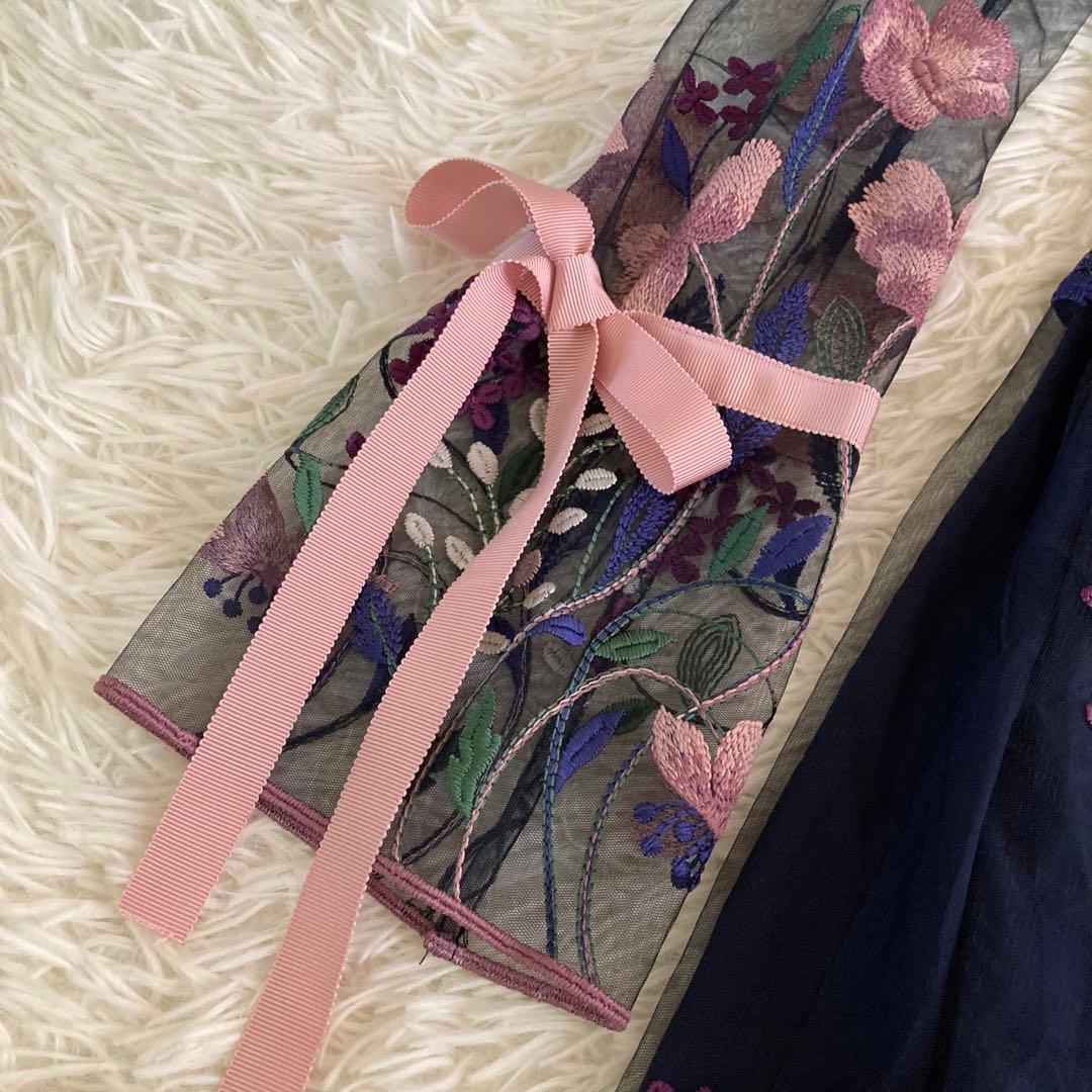 インポート　刺繍　ロングドレス