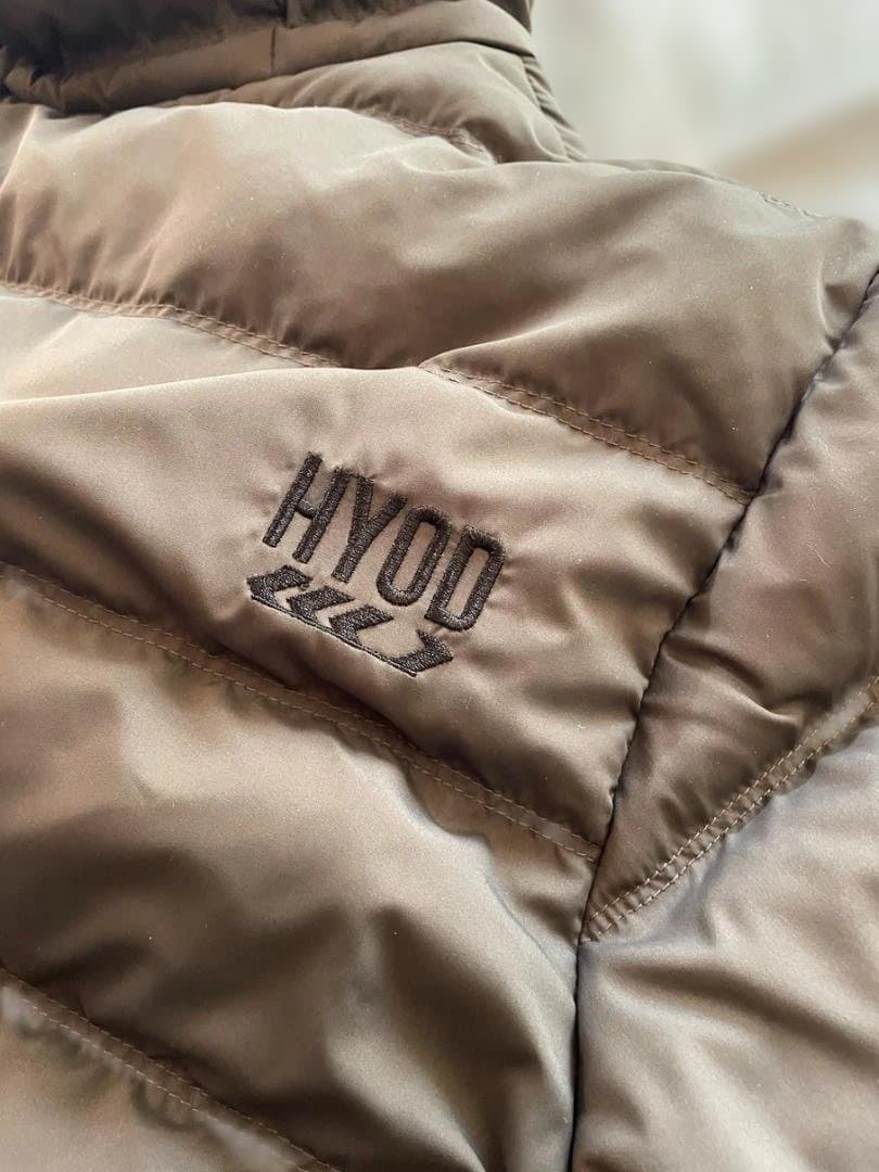 HYOD グレー/赤 ダウンジャケット LLサイズ