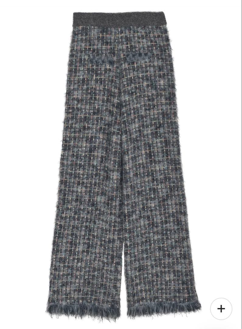 【ameri】TWEED FRINGE KNIT PANTS Ｓサイズ