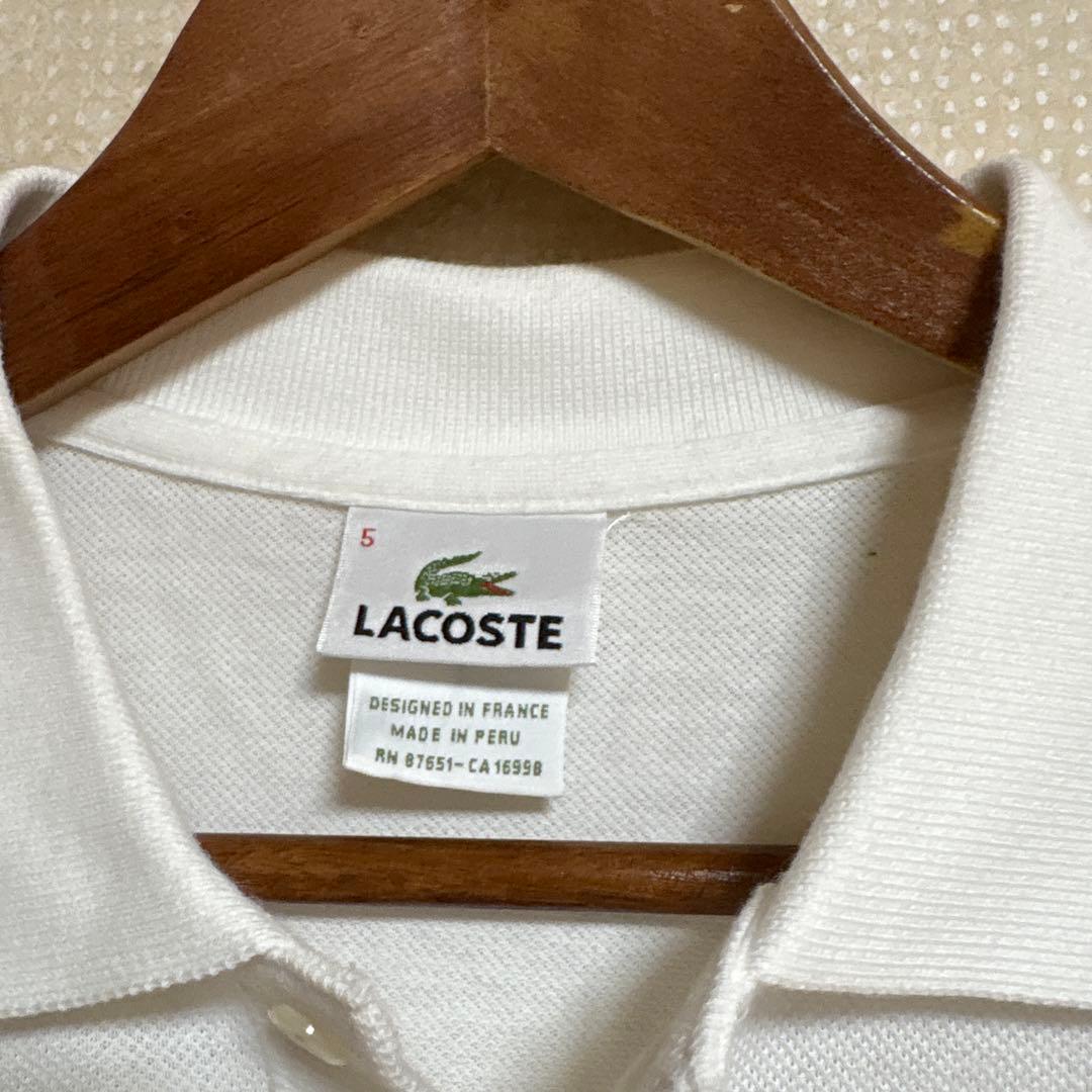 LACOSTE ホワイト ポロシャツ サイズ5