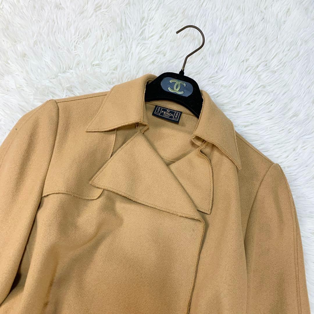 フェンディ*ジャケット/コート*ベージュ*FENDI*F金具ベルト