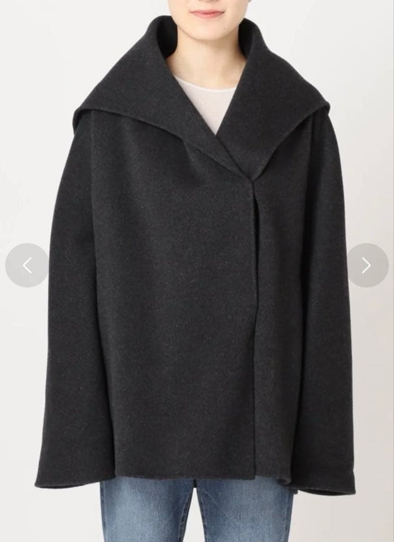 Plage ハミルトン DRAPE MIDDLE コート 38 グレーA