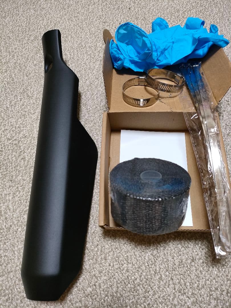 ホンダ GB350S 純正ヒートガード艶消し黒 サーモ バンテージ黒セット 新品