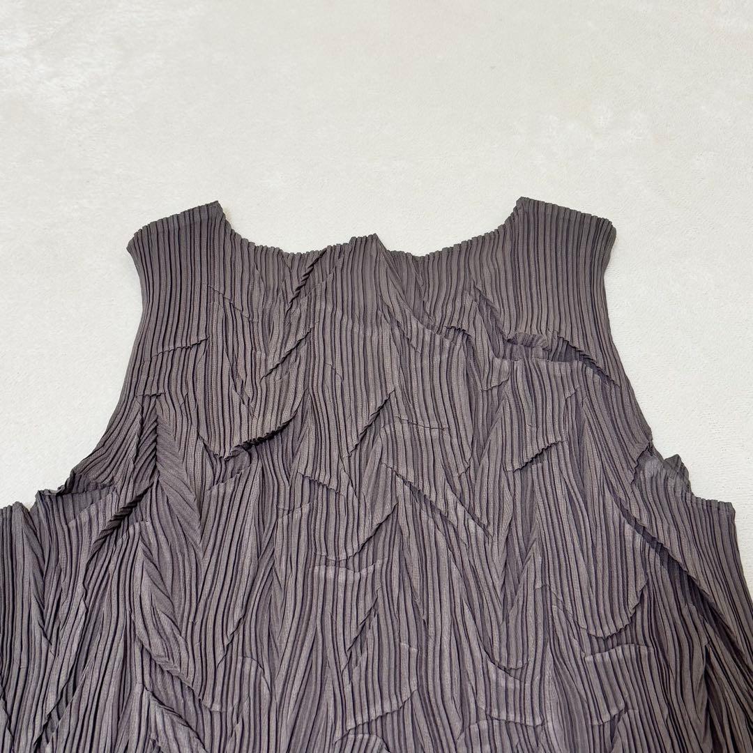 極美品✨ISSEY MIYAKE 立体プリーツ　変形　グレー　チュニック