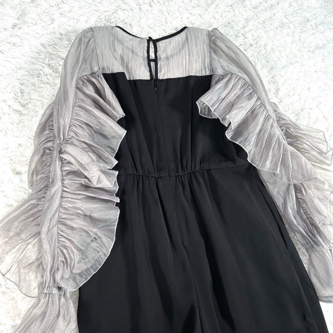 【新品】　Dorry Doll　シアーフリルパンツドレス　ブラック　M