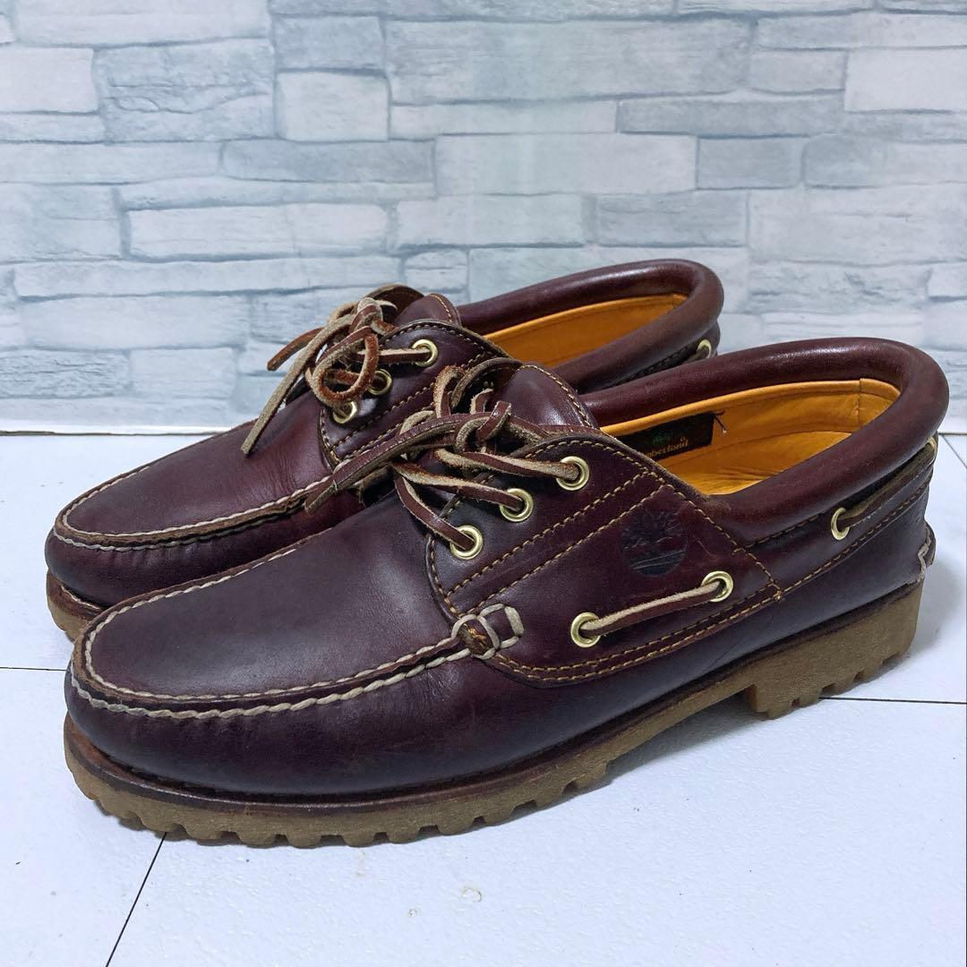美品 ティンバーランド 3eye クラシックラグ 27.5 デッキシューズ 赤茶
