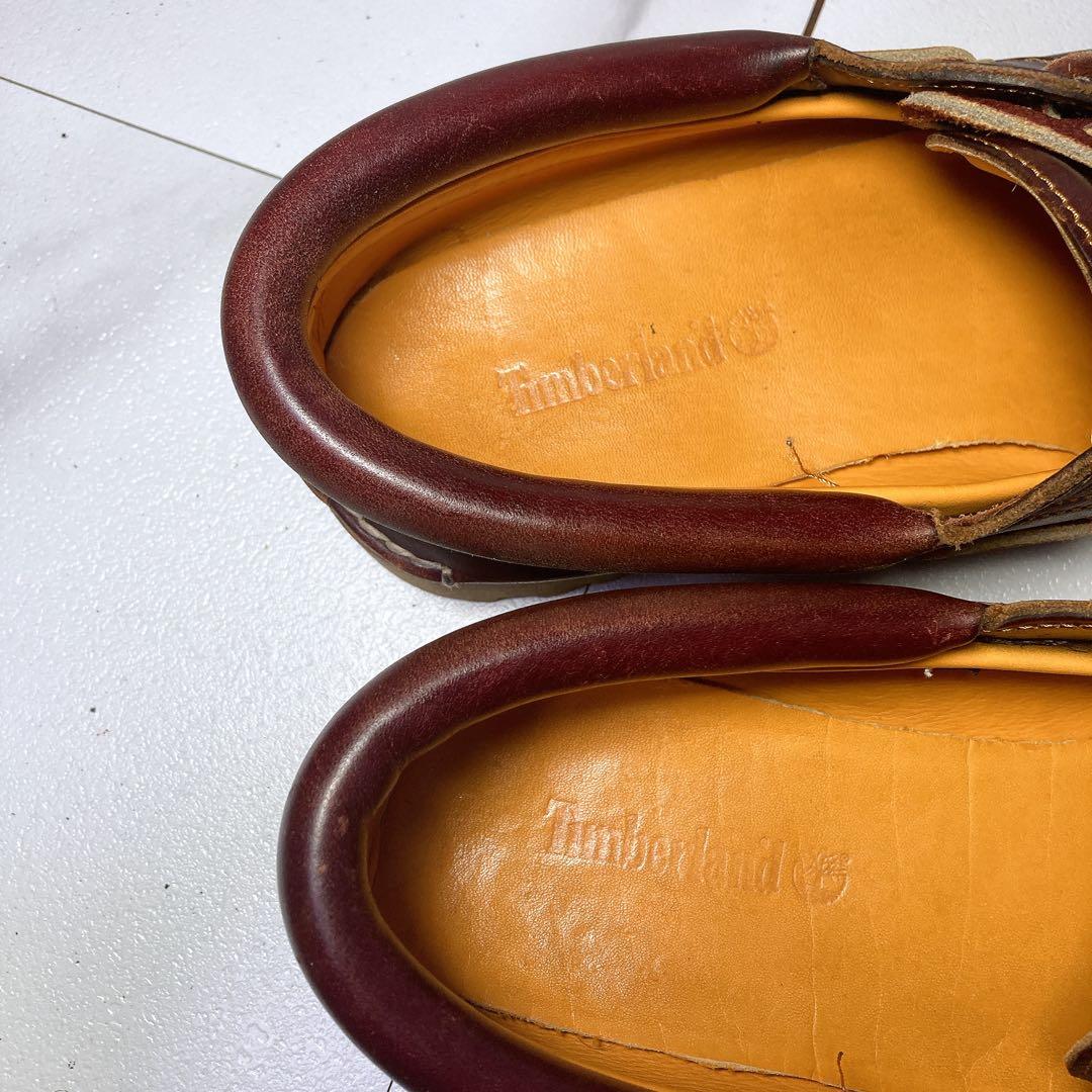 美品 ティンバーランド 3eye クラシックラグ 27.5 デッキシューズ 赤茶