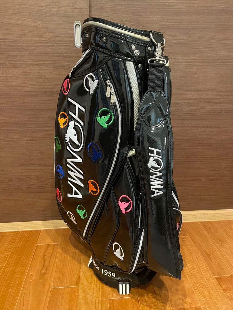 HONMA ゴルフキャディバッグ 黒/マルチカラー