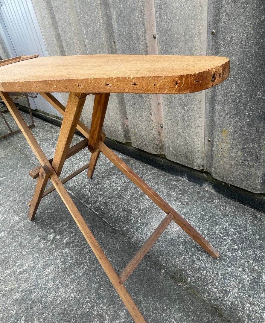 アンティーク/イギリス製/木製/アイロン台/折りたたみ/ディスプレイ/店舗什器