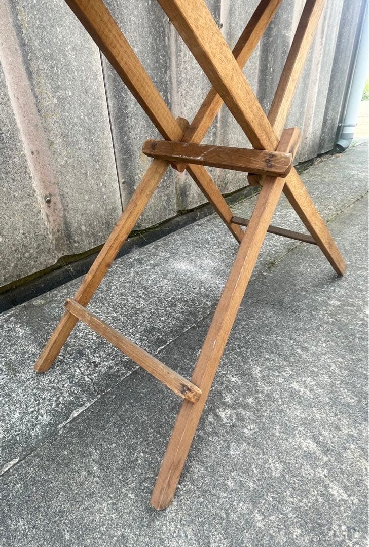 アンティーク/イギリス製/木製/アイロン台/折りたたみ/ディスプレイ/店舗什器