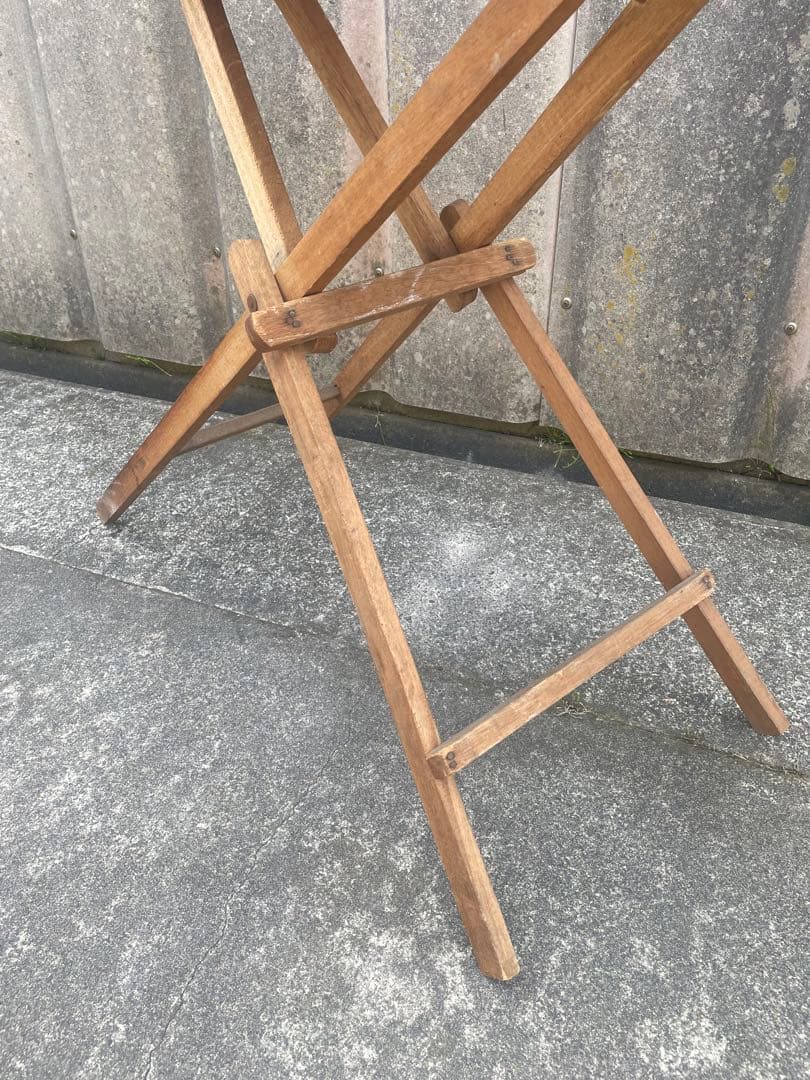 アンティーク/イギリス製/木製/アイロン台/折りたたみ/ディスプレイ/店舗什器