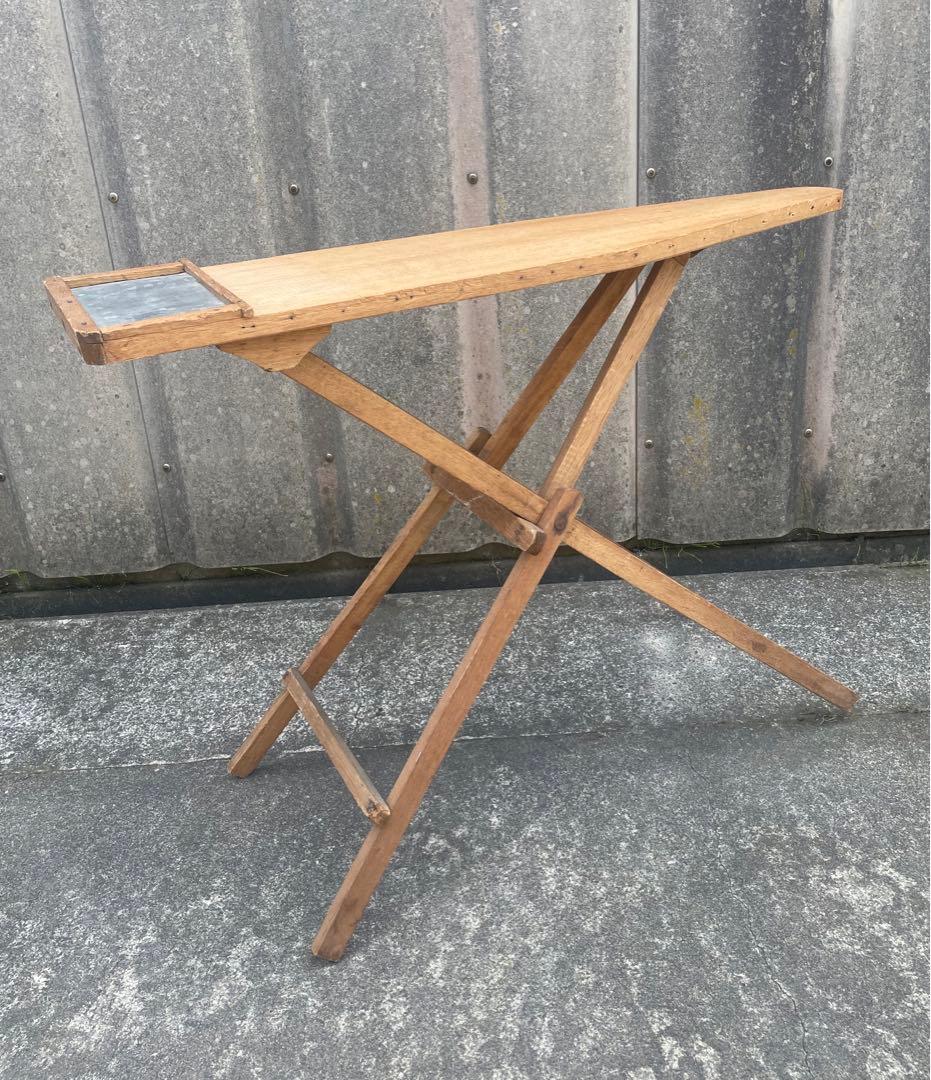 アンティーク/イギリス製/木製/アイロン台/折りたたみ/ディスプレイ/店舗什器