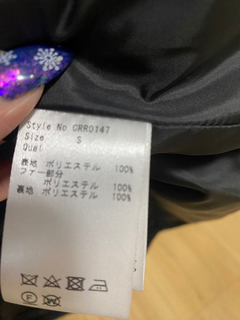 cherimi ファーケープコート 黒