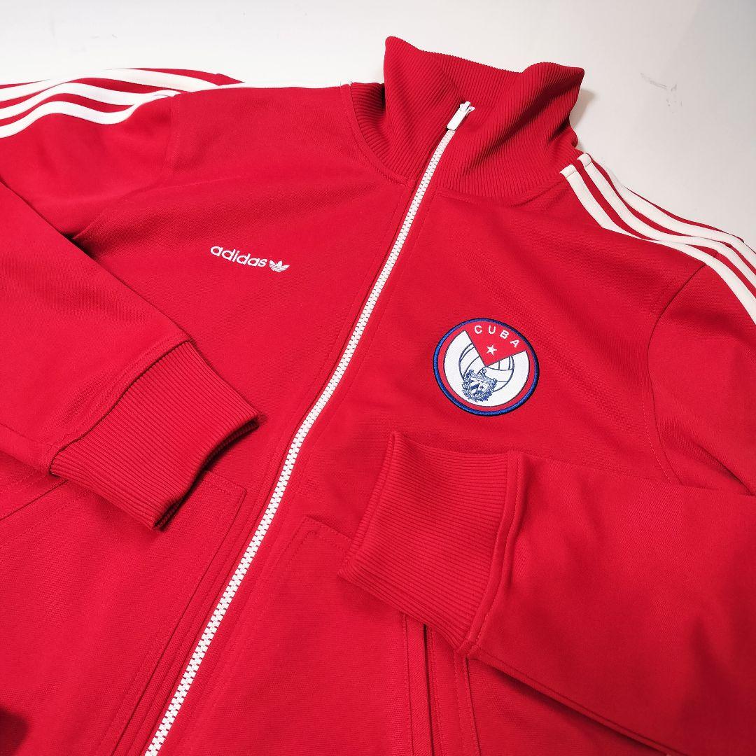 ★人気　アディダス　ジャージ　トラックジャケット　刺繍ロゴ　キューバ　M
