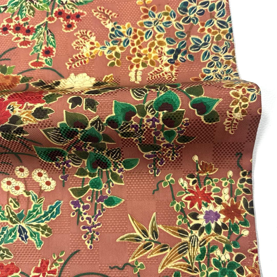 専用帯6076 ●山岡古都 高級 正絹 落款 全通 名古屋仕立て 名古屋帯