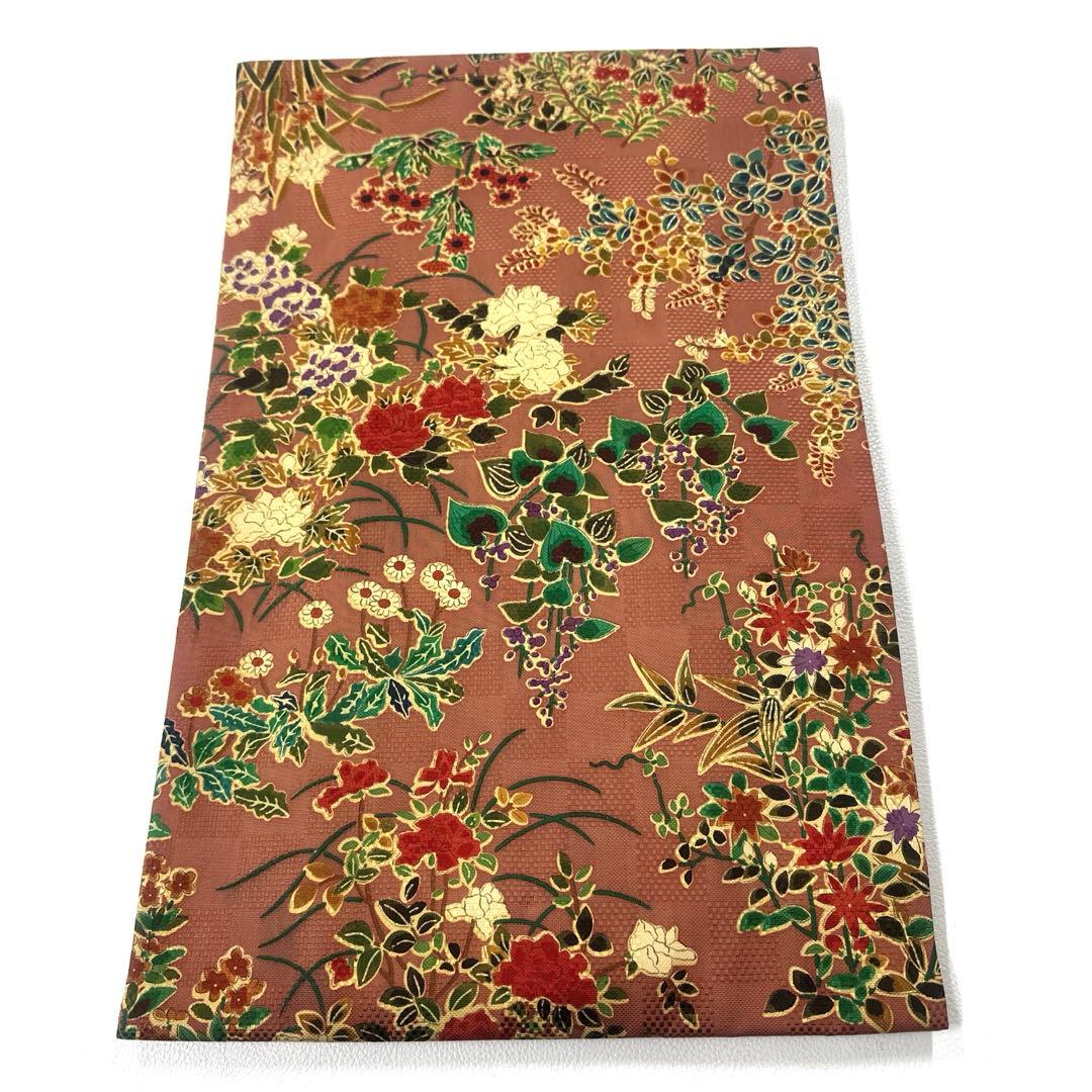 専用帯6076 ●山岡古都 高級 正絹 落款 全通 名古屋仕立て 名古屋帯