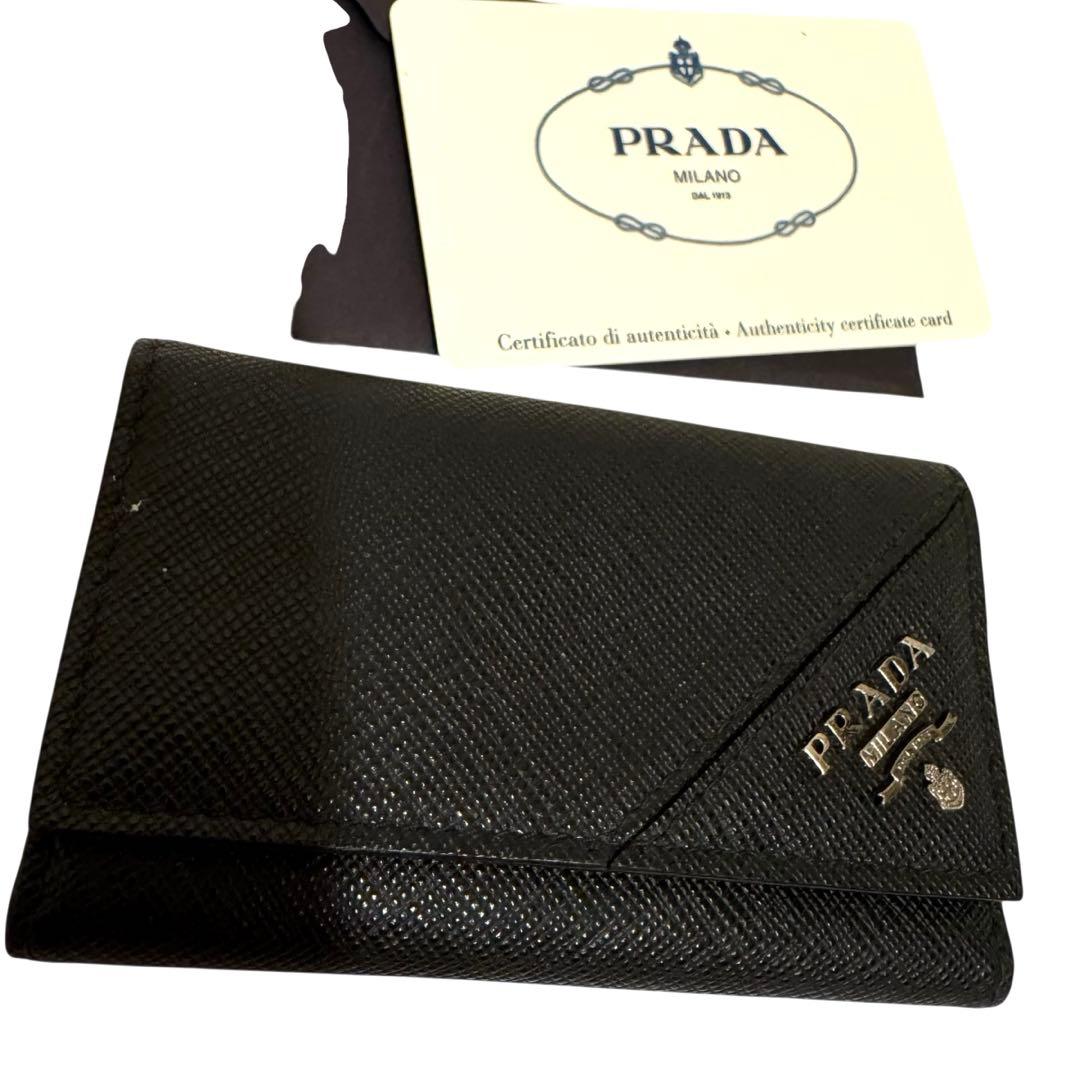 PRADA プラダ ブラック レザー キーケース6連