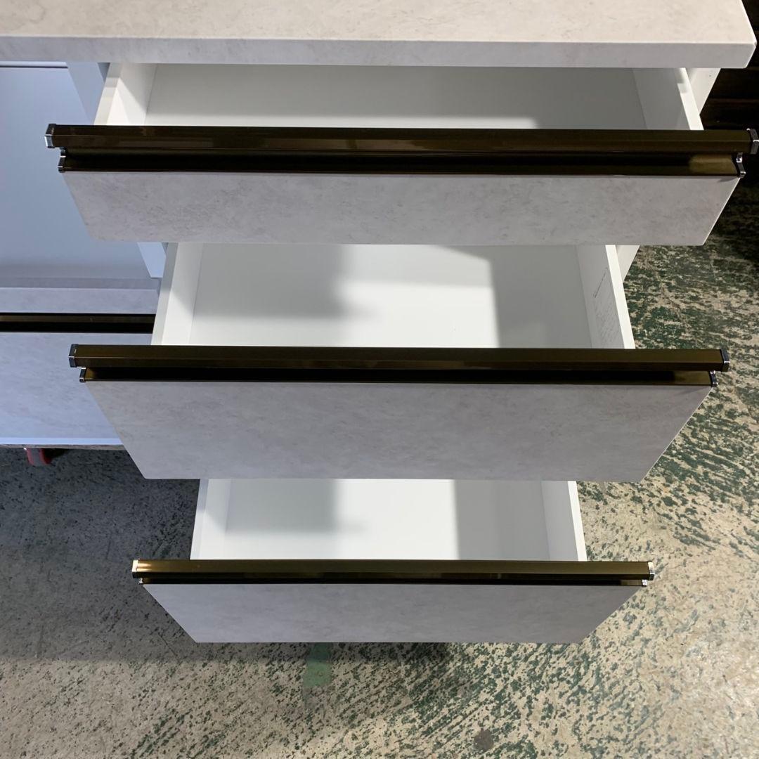 J478\" ジーマ キッチン カウンター W1195 ホワイト 白