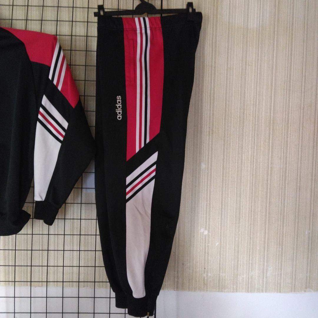 adidas ビンテージモデル ジャージ :2L BK/RED/WHT