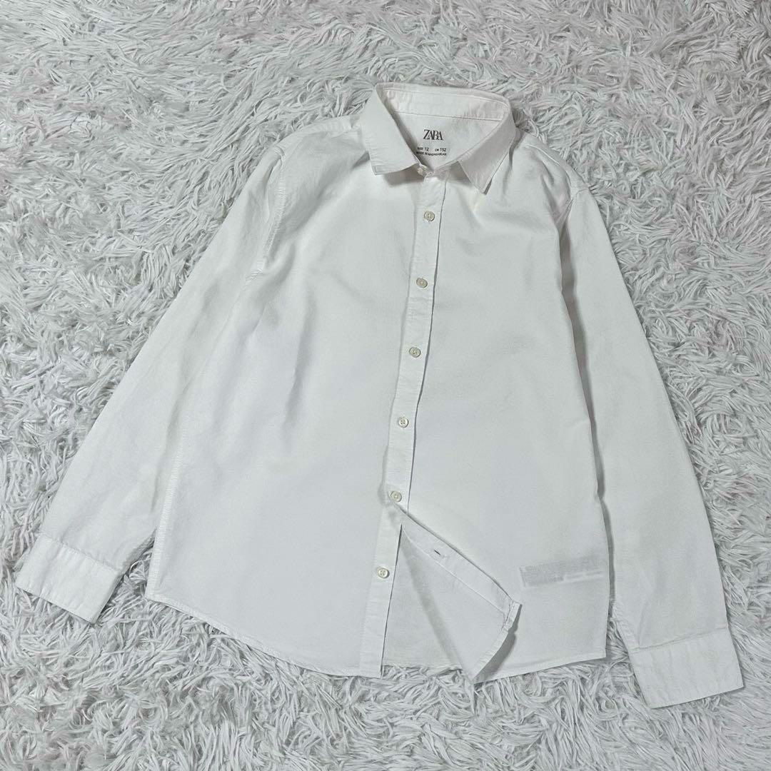 美品 ザラ スーツ 4点セット シャツ ネクタイ付 紺色 男の子 152 卒業式