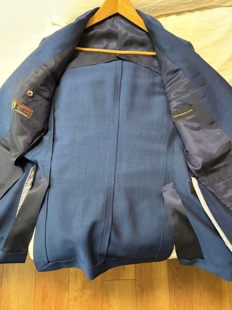 TOMORROWLAND 青 スーツ サイズ48 トゥモローランド