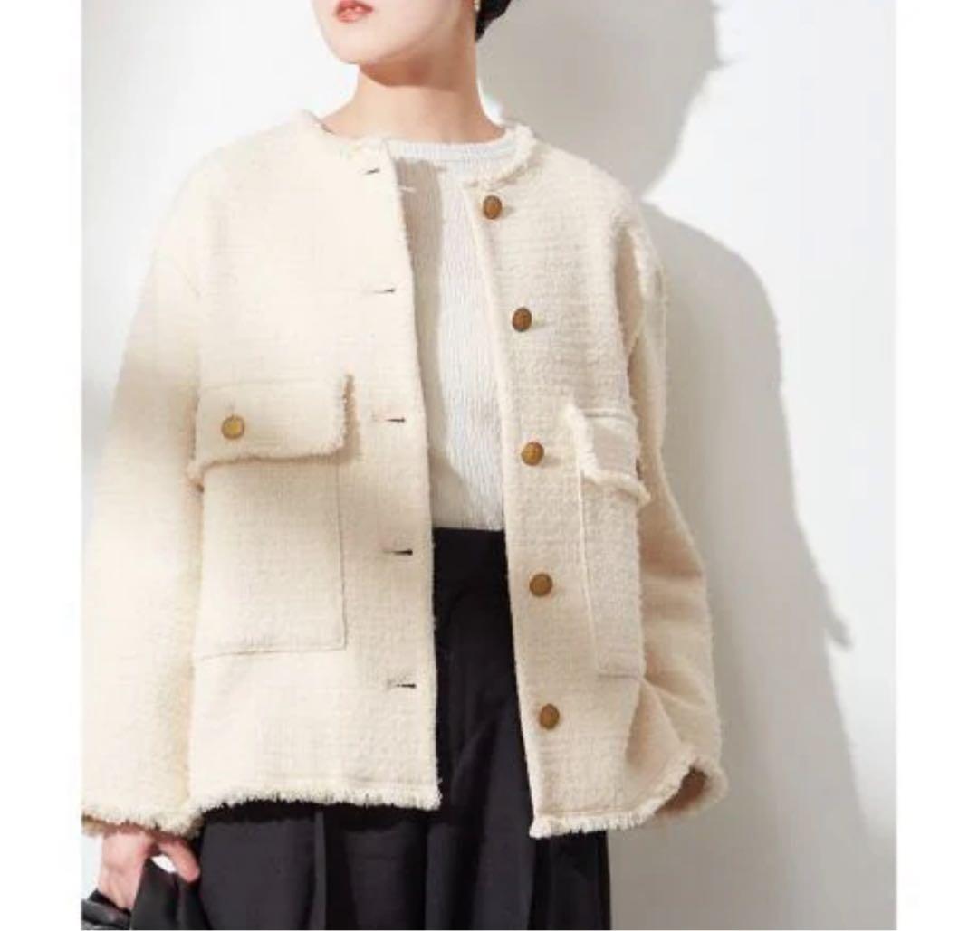 ジャーナルスタンダードレサージュGIOLICA MIXツイードWIDEジャケット