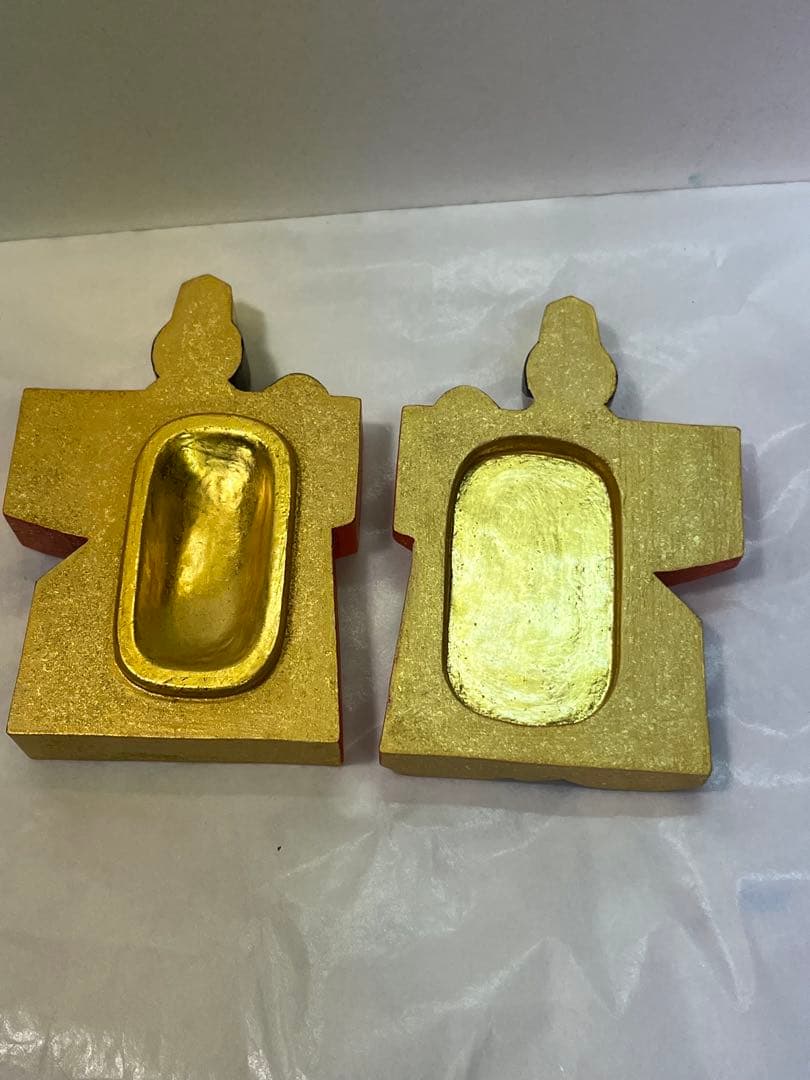 一刀彫 雛人形 香合 10cm