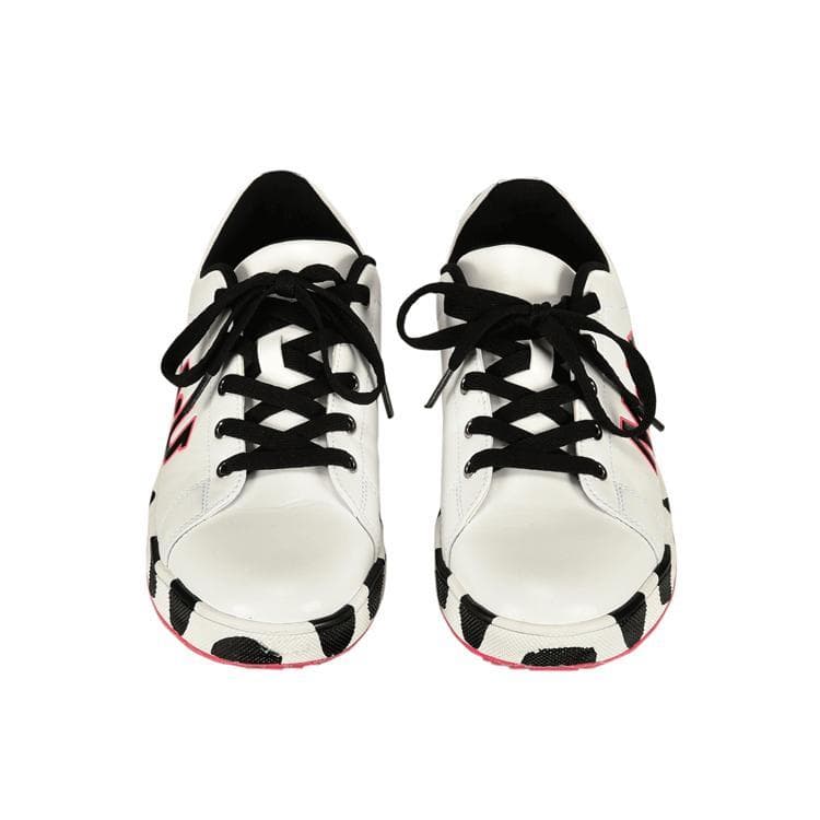 MU SPORTS ◆24.0cm WH ダルメシアン柄スパイクレスシューズ