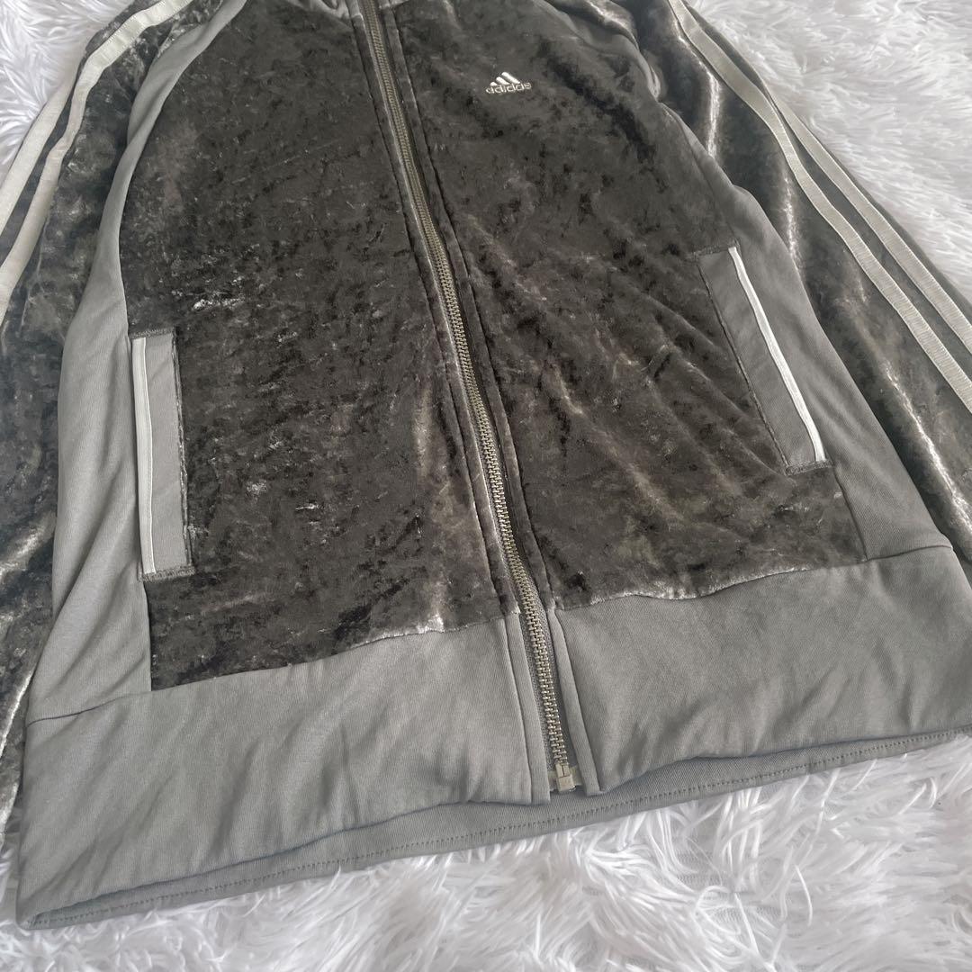 【希少】アディダス　セットアップ　ベロア　フレアパンツ　y2k M ライン