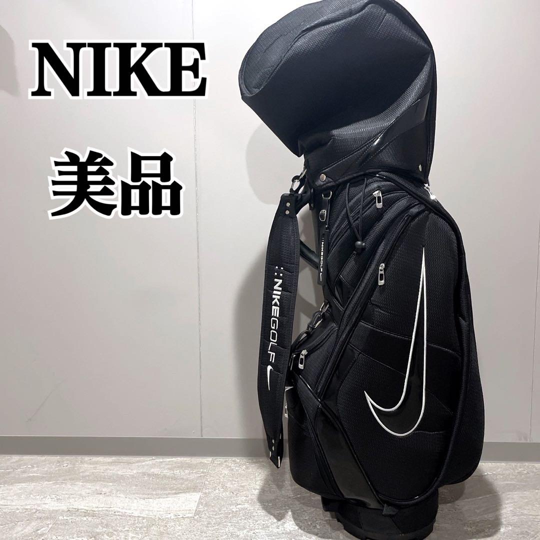 未使用級 ナイキ ゴルフ キャディバッグ ブラック ゴルフバッグ ロゴ