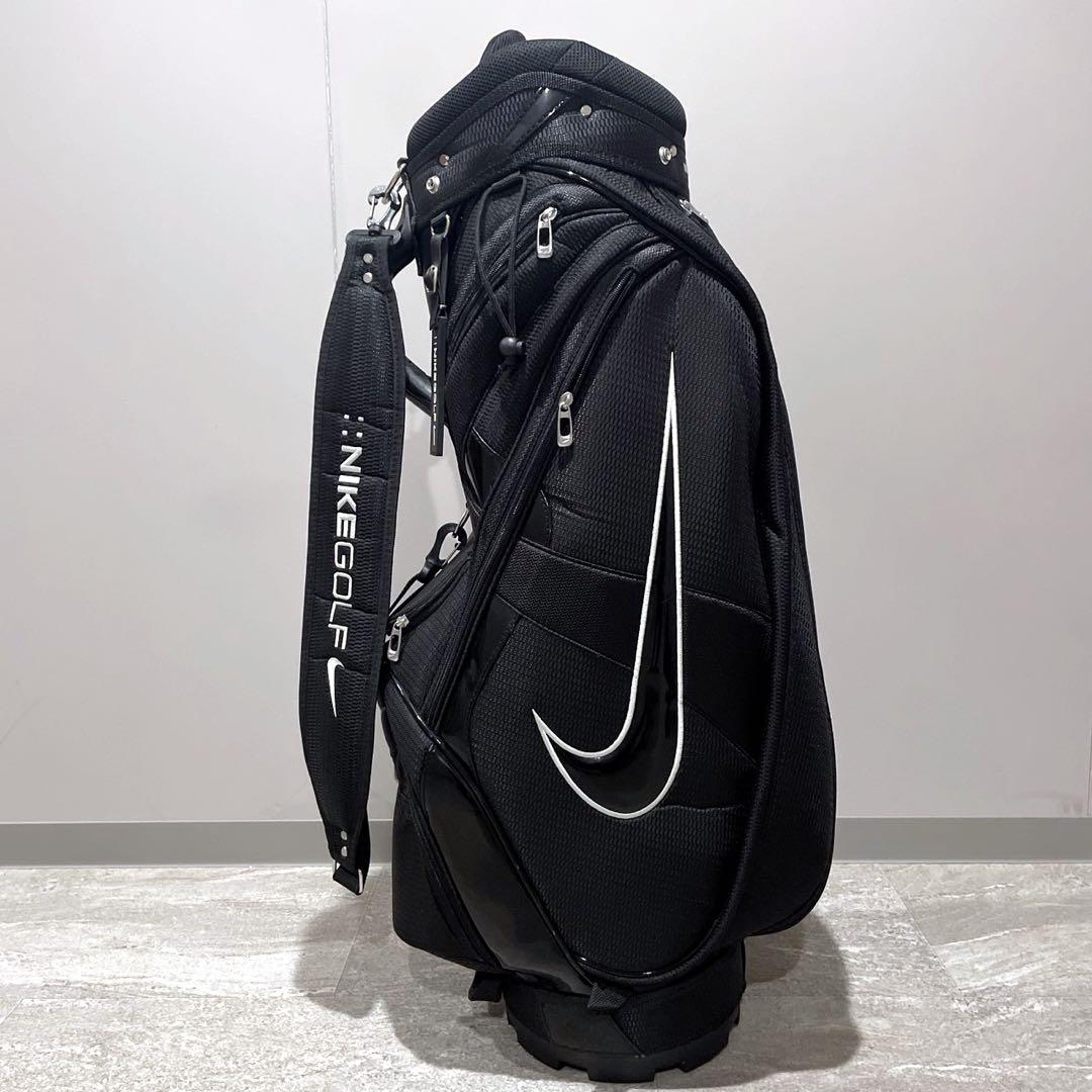 未使用級 ナイキ ゴルフ キャディバッグ ブラック ゴルフバッグ ロゴ