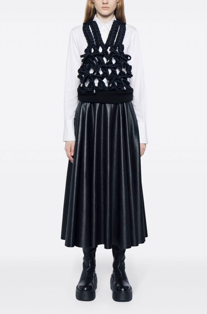 AD2023 ノワールケイニノミヤ リボン 編み上げ装飾ハーネス ベスト