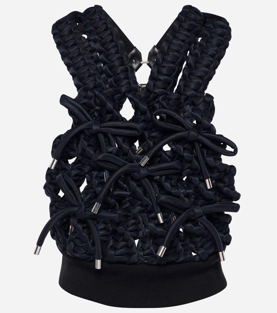 AD2023 ノワールケイニノミヤ リボン 編み上げ装飾ハーネス ベスト