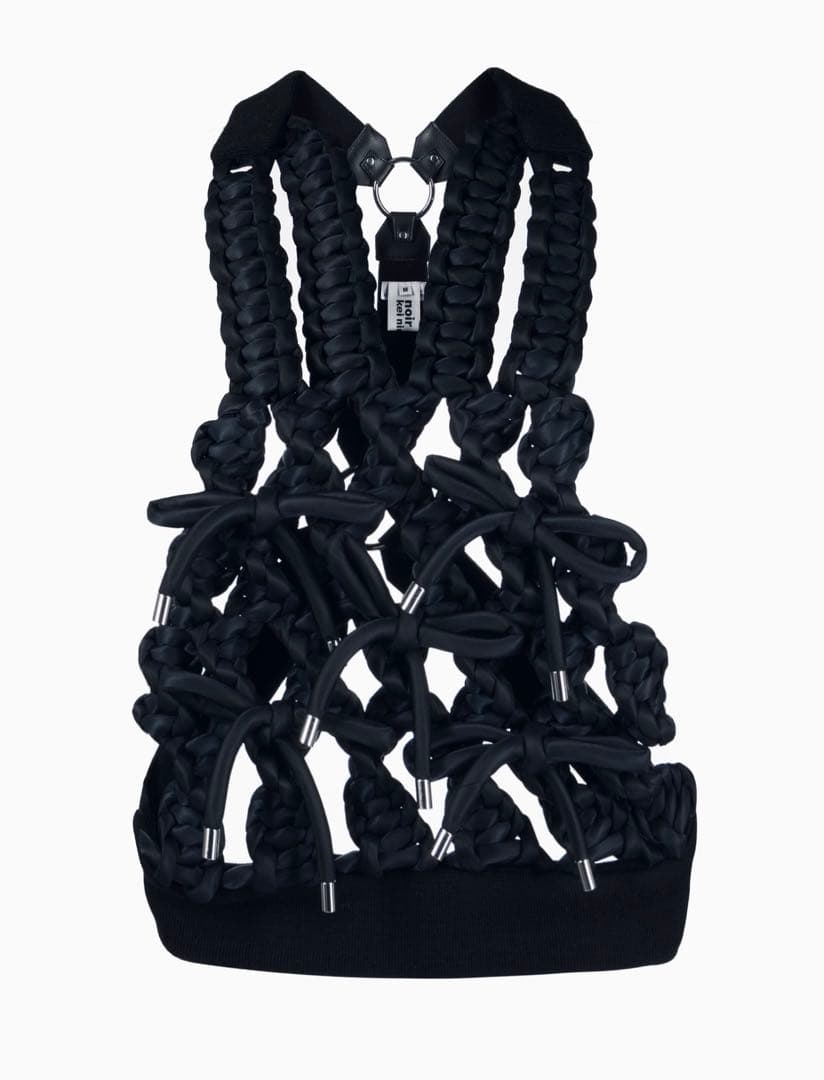 AD2023 ノワールケイニノミヤ リボン 編み上げ装飾ハーネス ベスト