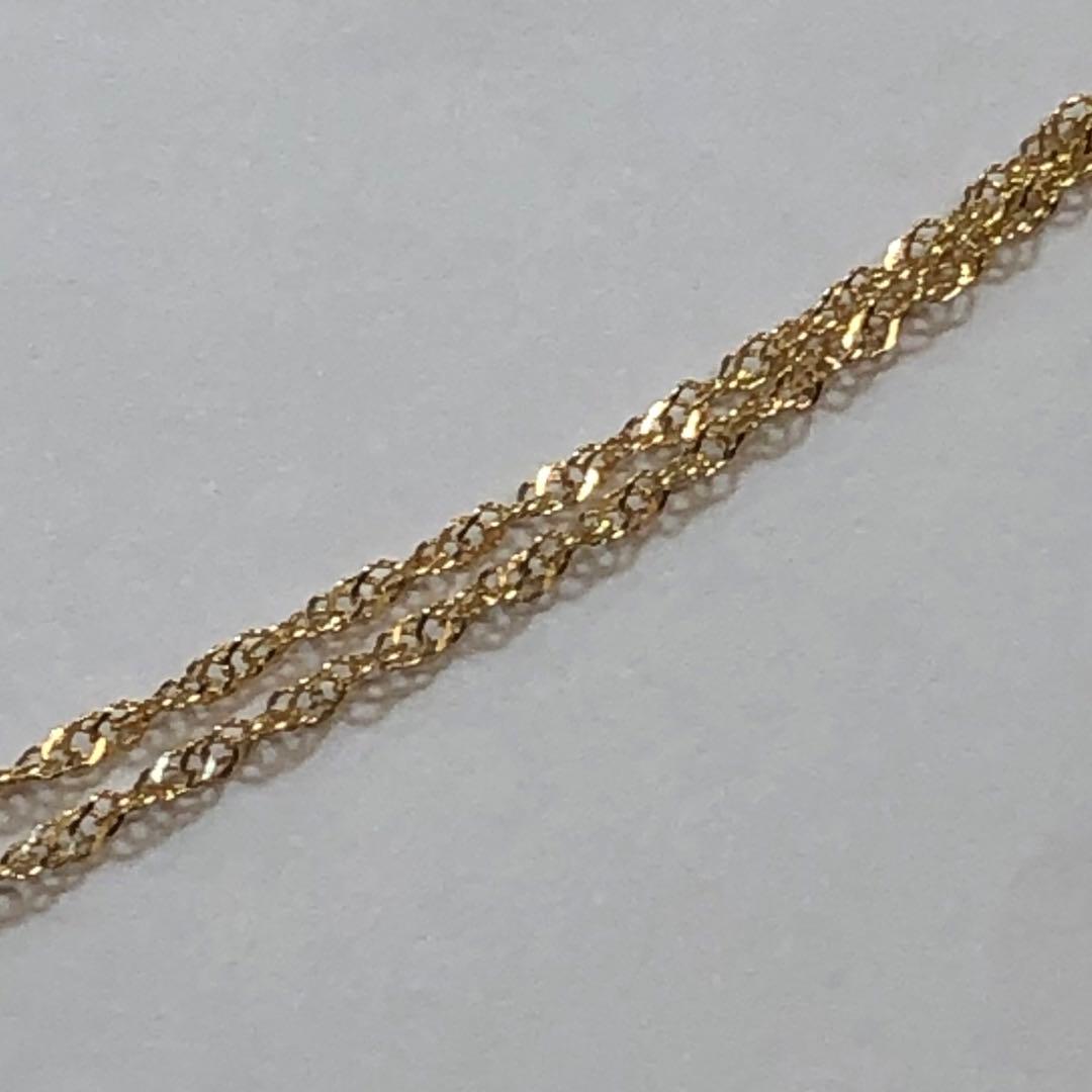 REE　40cm K18イエローゴールド スクリュー 18金ネックレス