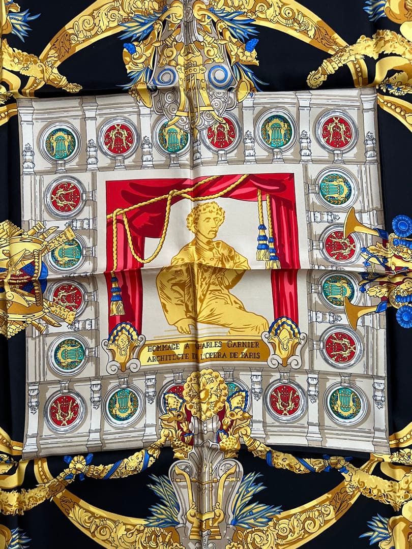 【美品】エルメス　カレ90 『シャルルガルニエへの賛辞』