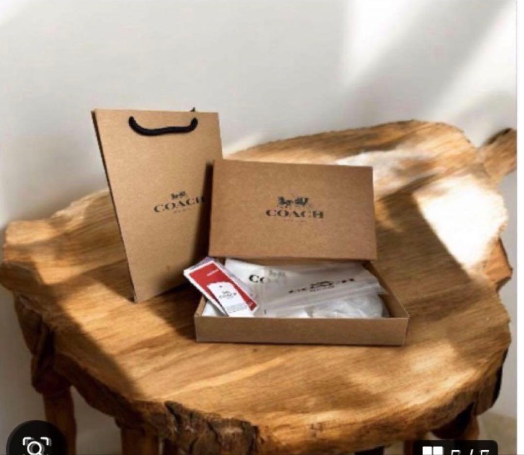 【新品】COACH 【新品】長財布レッド/ブラウン