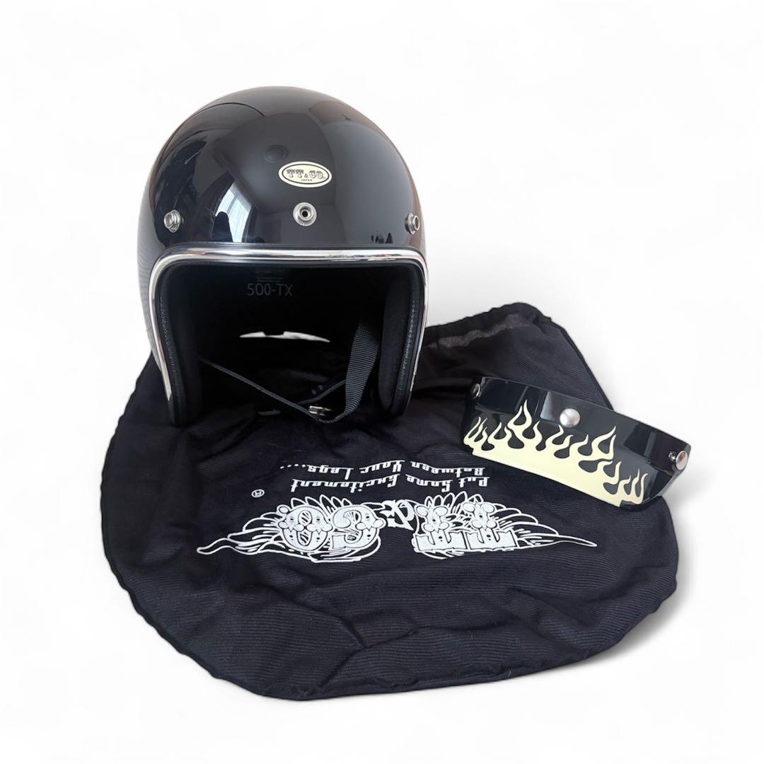 美品‼️tt&co 500-TX ジェットヘルメット黒 L/XL