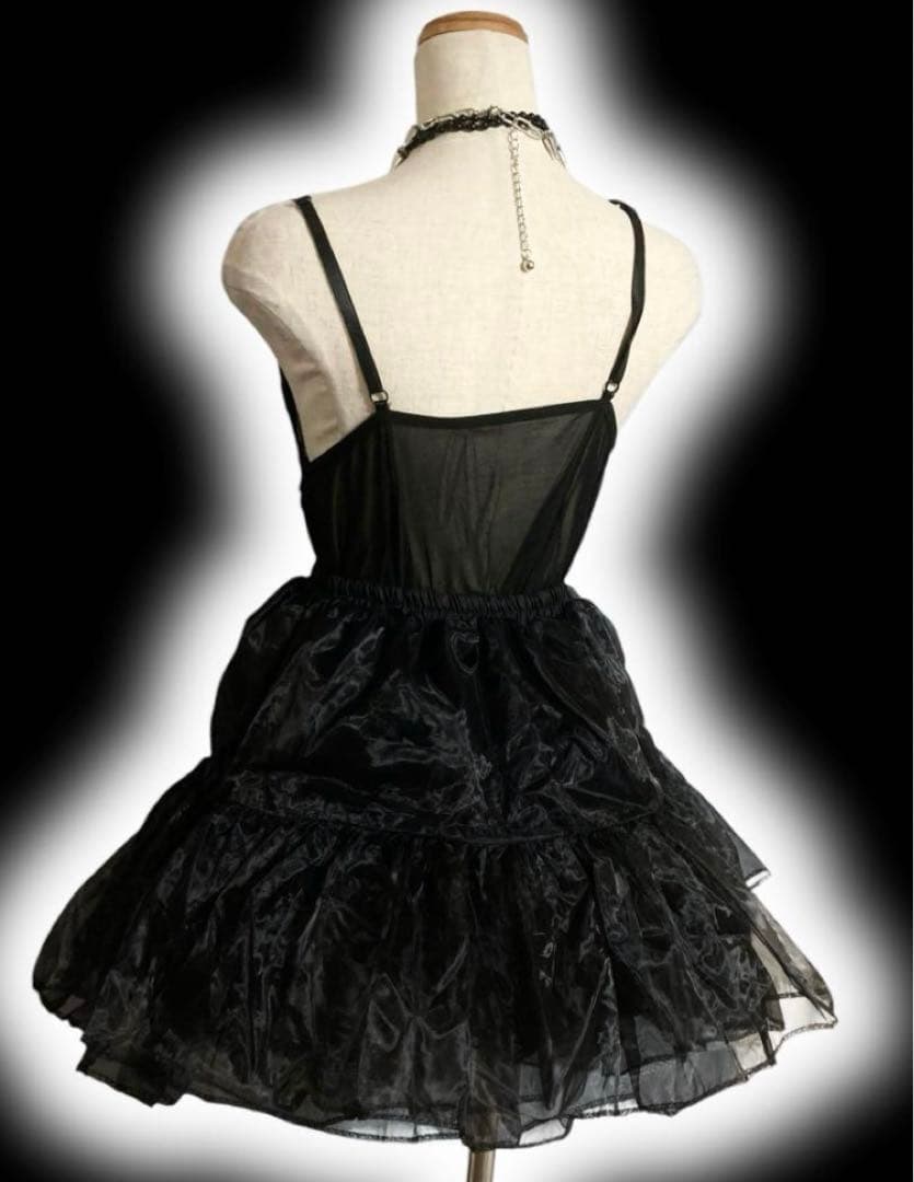y2kゴシックフリルフェアリーグランジパニエミニスカ00sオーガンジー古着屋