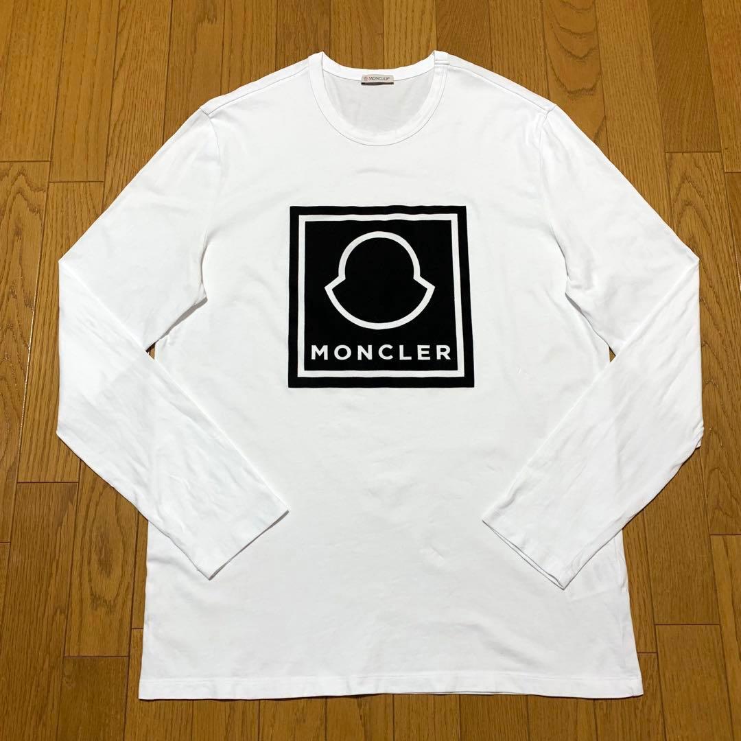 極美品　モンクレール　ロンT 長袖Tシャツ　ホワイト　XXL国内正規品4S169