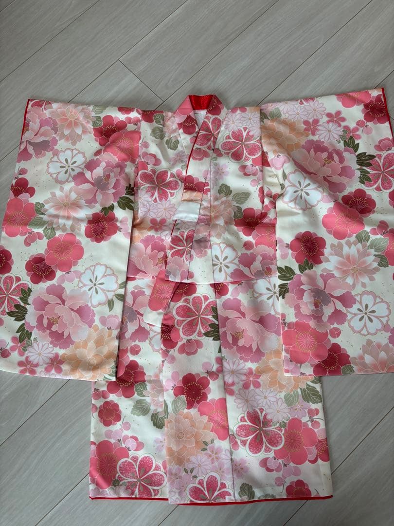 KAGURA 式部浪漫✳︎子供用着物 花柄 ピンク系　3歳