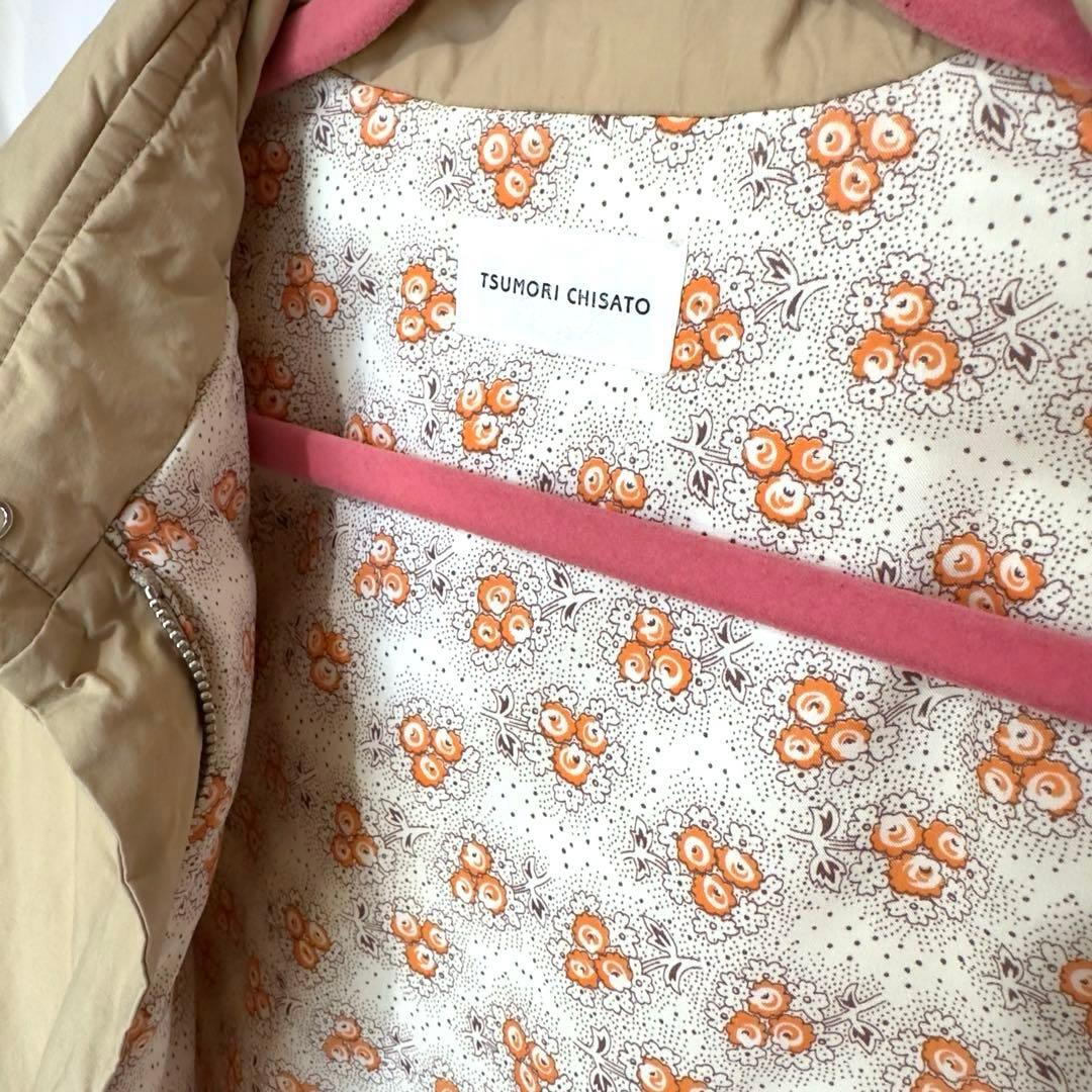 TSUMORI CHISATO ツモリチサト ダウンコート ベージュ 丸襟