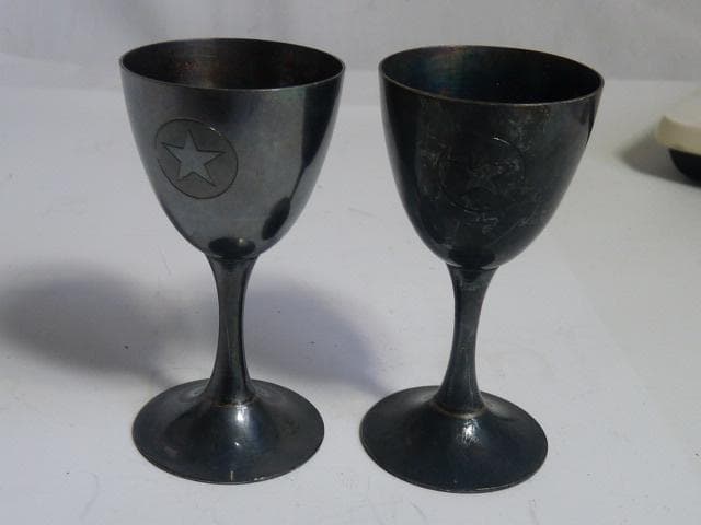 純銀三越製 ワイングラス2個セット 74g