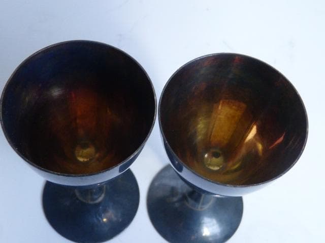 純銀三越製 ワイングラス2個セット 74g