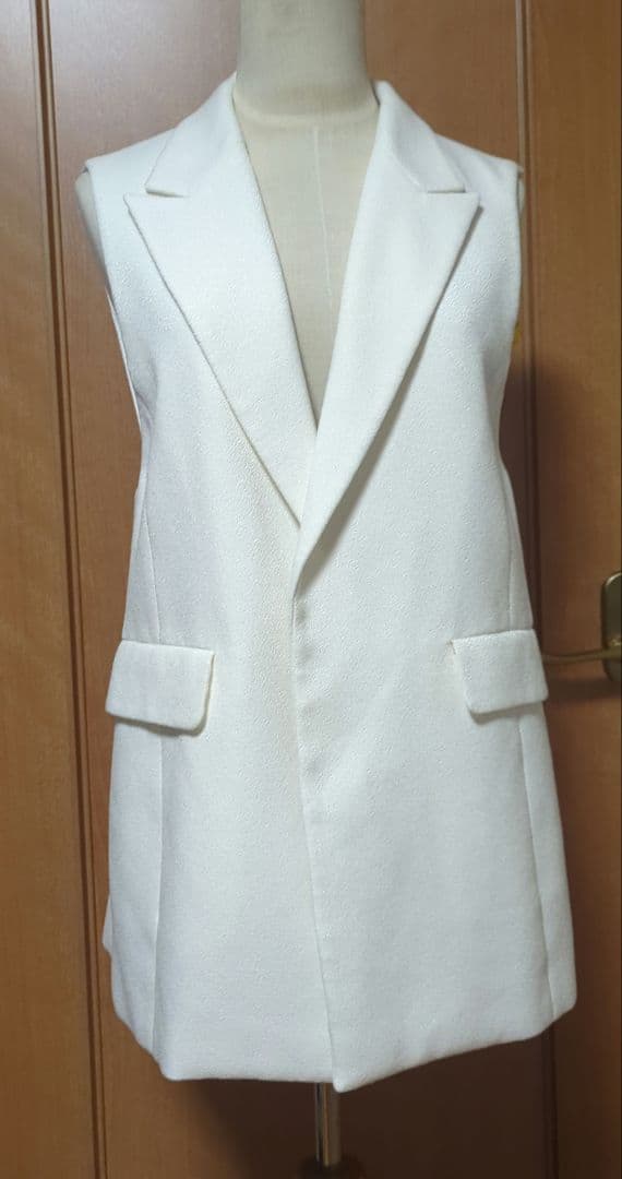 ANAYI　バスケットツイード ペプラムジレ38